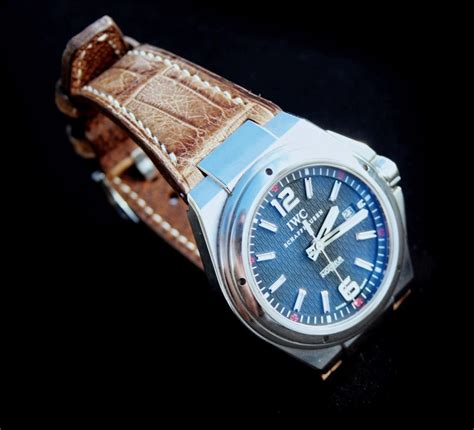 iwc ingenieur mission earth leather strap|First Custom strap for IWC Ingenieur!! .